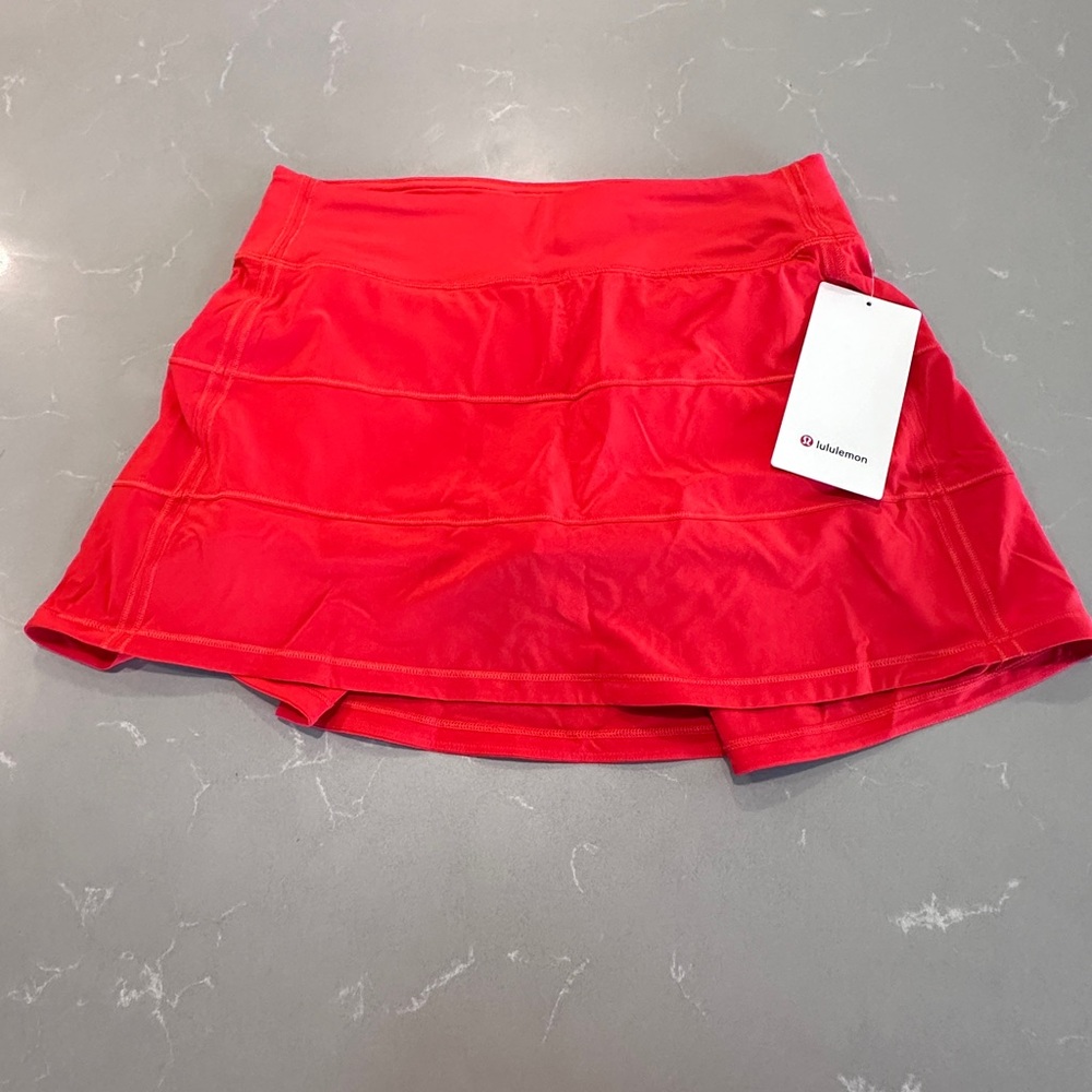Lululemon Pace Rival Skirt Sz 6 Hot Heat NWT